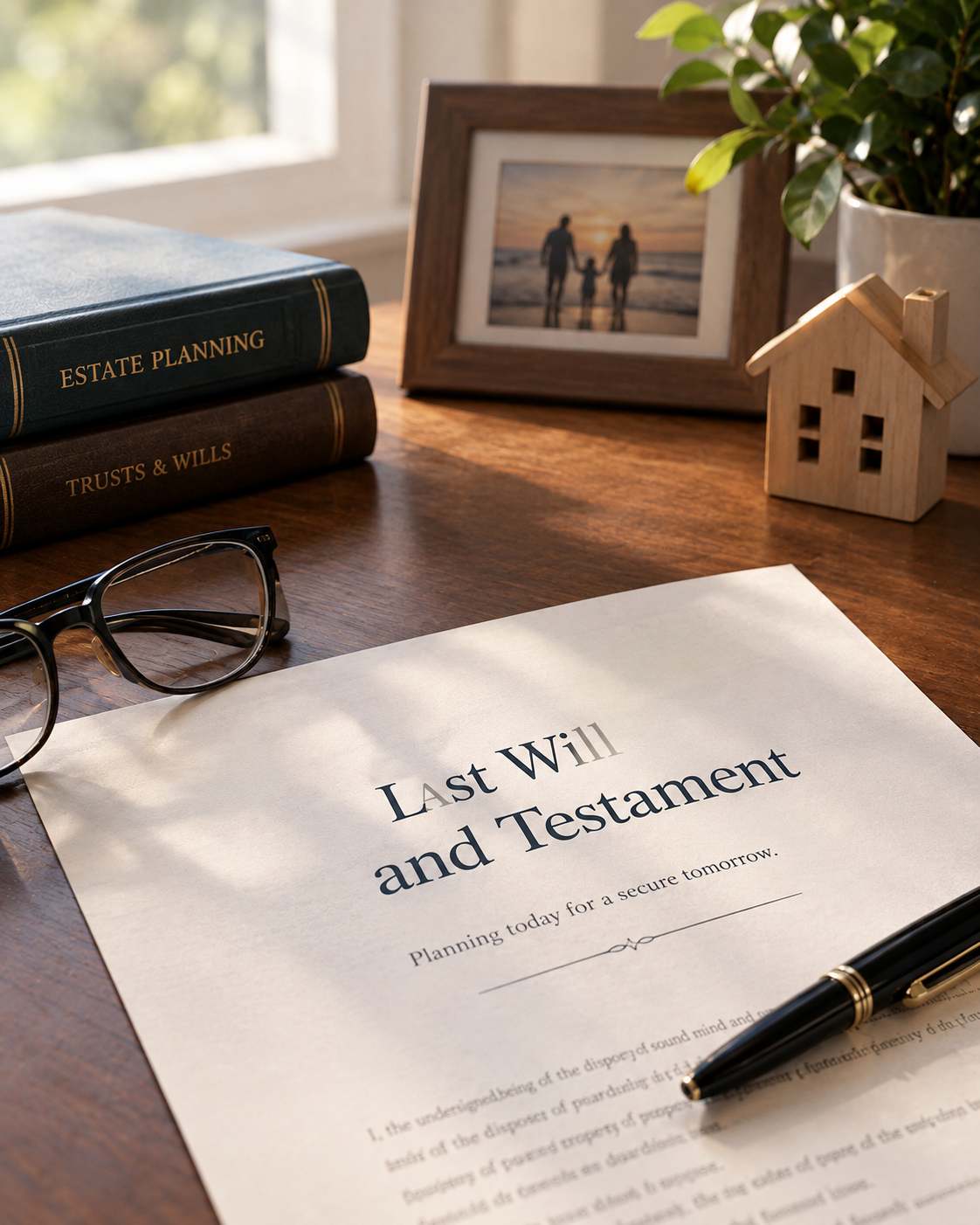 A couple reviewing important documents together at home
